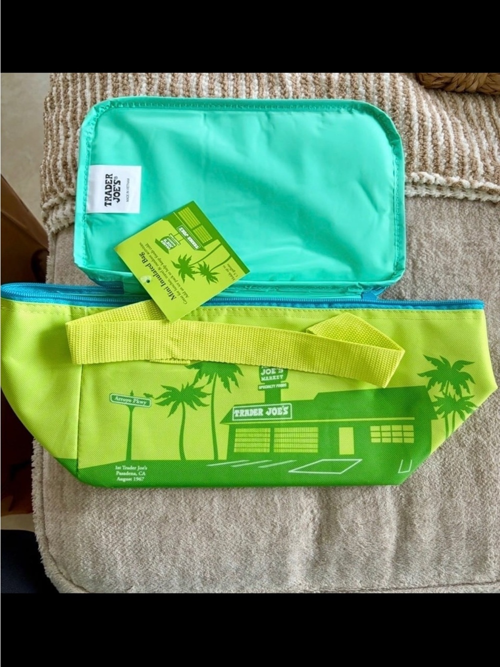 Trader Joe's MINI Insulated Tote Lunch Bag IN Green 2026 New
